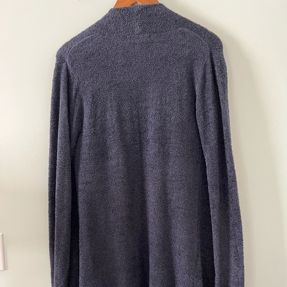 Barefoot Dreams Cozy Chic Lite Slate Blue Open Front Cardigan Size S/M - Picture 5 of 11